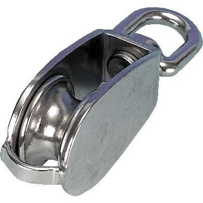 Blokk Enkel 50mm Rustfri 14mm Tau