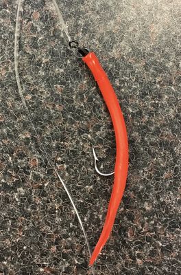 Melvold Lofottekla Rød 12/0 Rustfri 6 Kroker, 1,2mm Sene