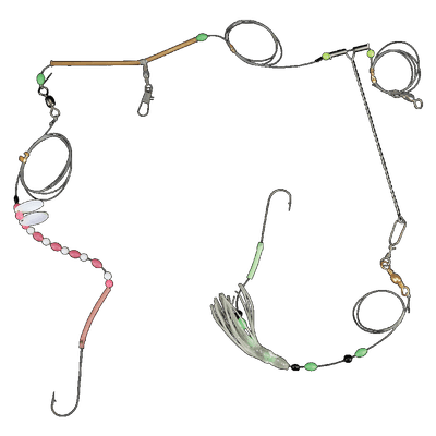 Søvik Natural Bait 035 Shallow Allround 190cm 0,50mm 0,40mm #2/0+2/0+2/0