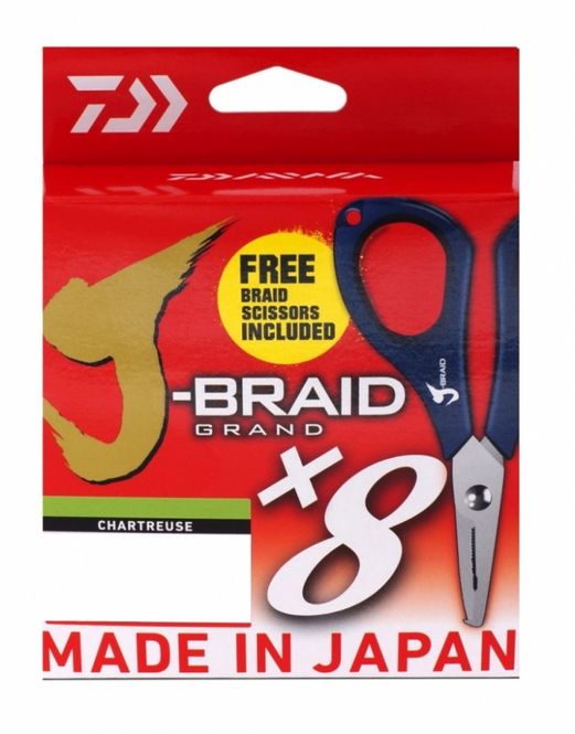 Huvudbild Daiwa J-Braid GrandX8 135m 0,22mm Chartreuse ...
