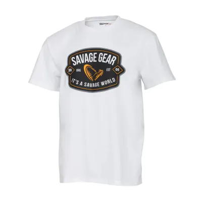 Savage Gear Badge Logo Tee - White